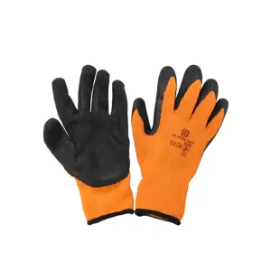 Latex Belagd Polyesterhandske Vinter, Storlek 11, 12 par